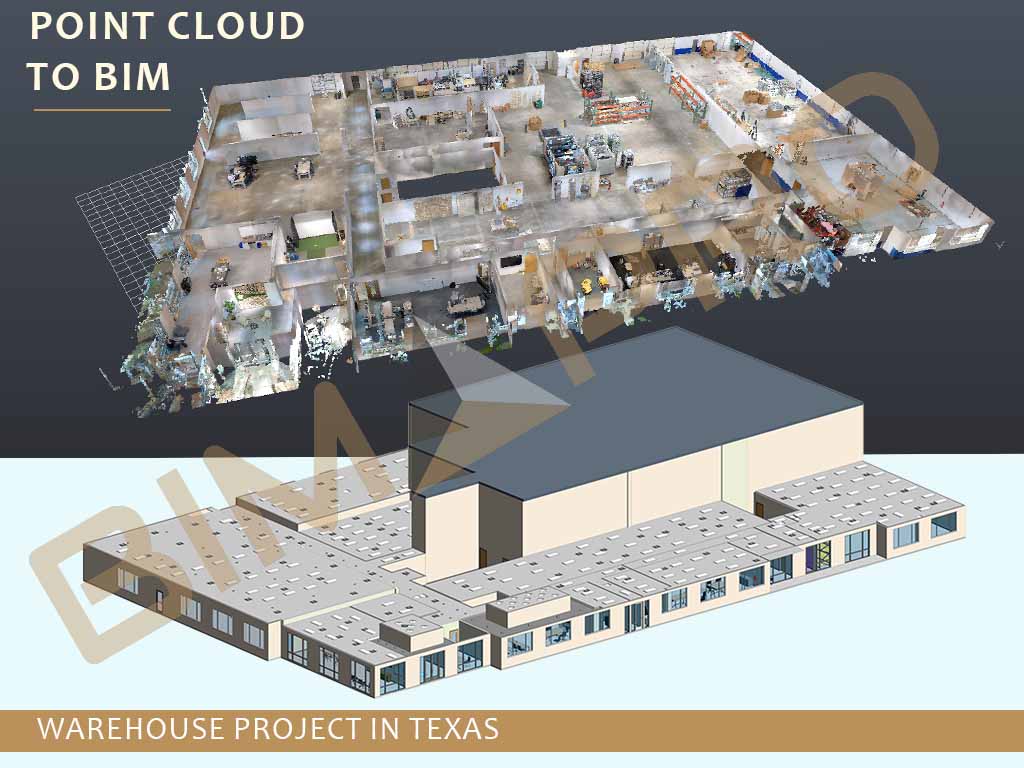 Scan to BIM Services for Warehouse Project in Texas